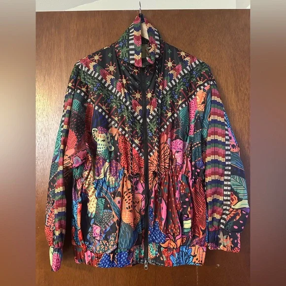 NWOT FARM RIO Cool Leopards Windbreaker - Picture 2 of 3